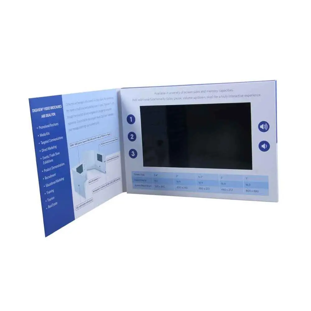 

2019 Popular custom Lcd screen 7 inch video brochure