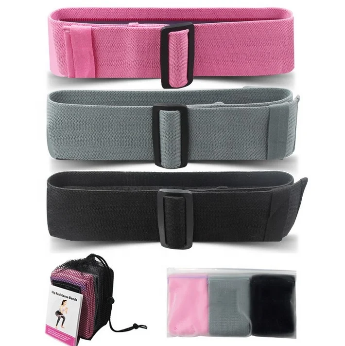 

Yoga Fitness Elastic Hip booty band set Anti Slip adjustable hip circle band