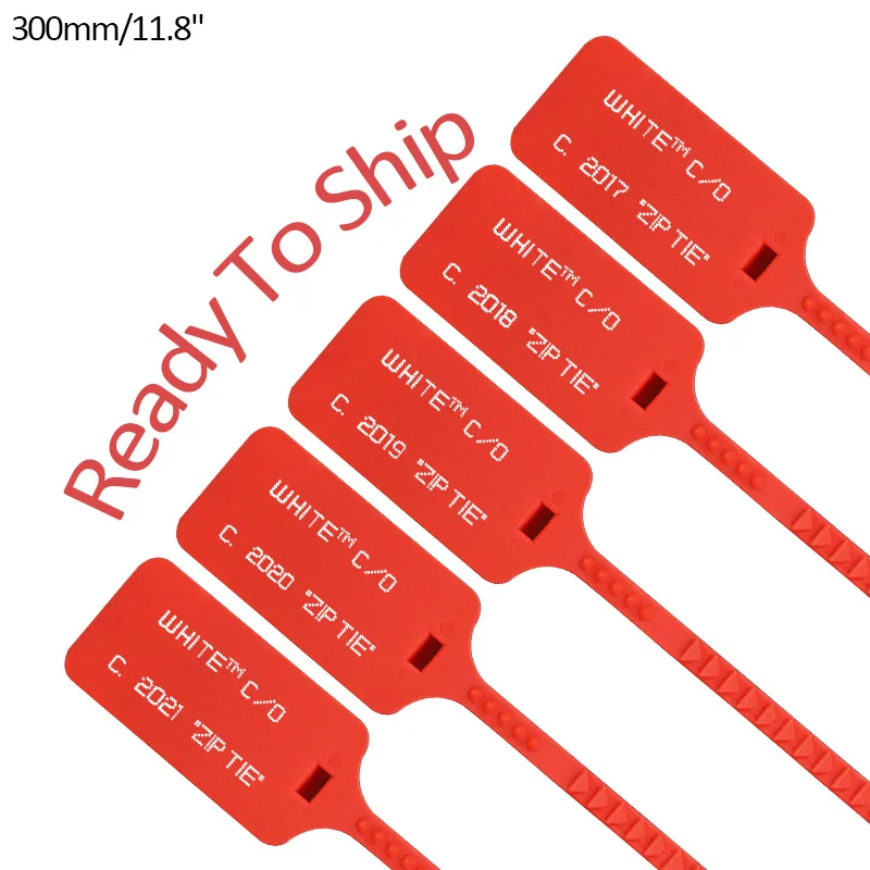 

Red Sneaker Zip Ties Brand Tags for Shoes in Stock