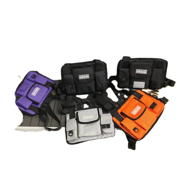 

Functional wind messenger bag Canvas tooling shoulder bag sports tactical vest backpack