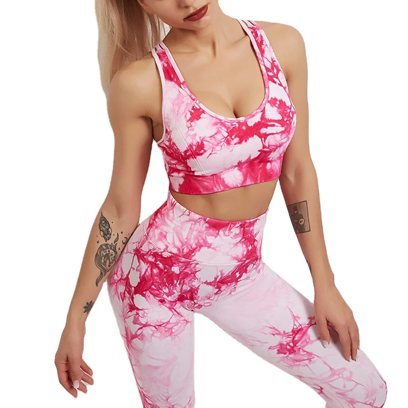 

Women sportswear yoga training tracksuit sports bra and leggings 2021 new yoga set fitness, Customized colors