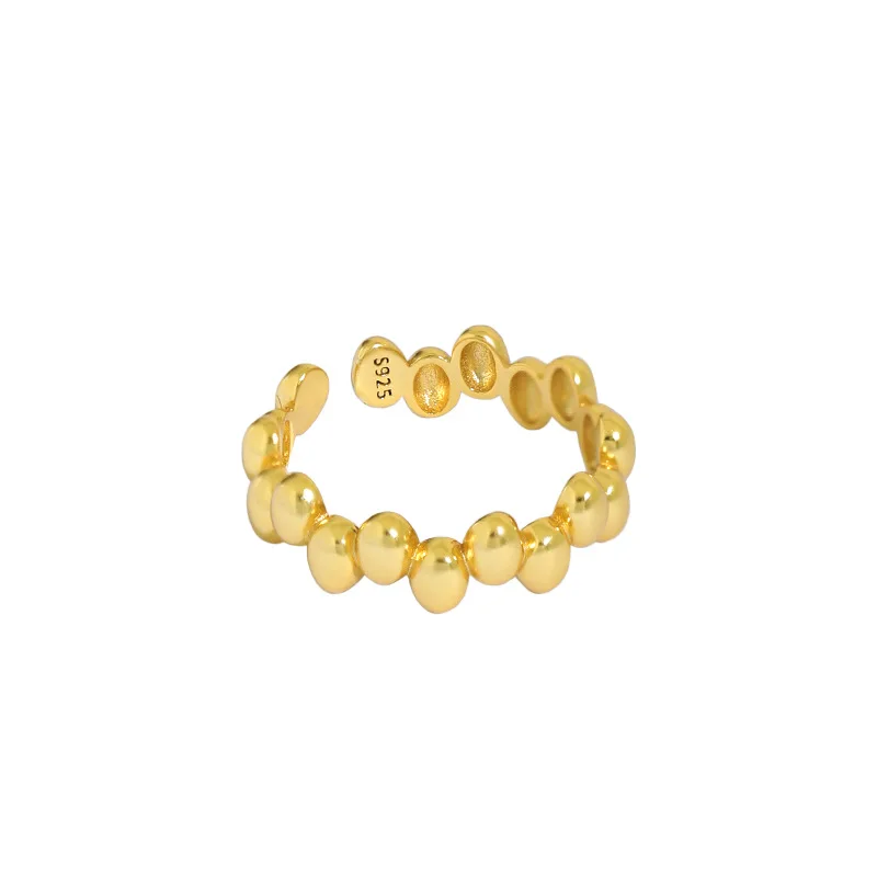 

VIANRLA 925 sterling silver gold bead rings women silver rings