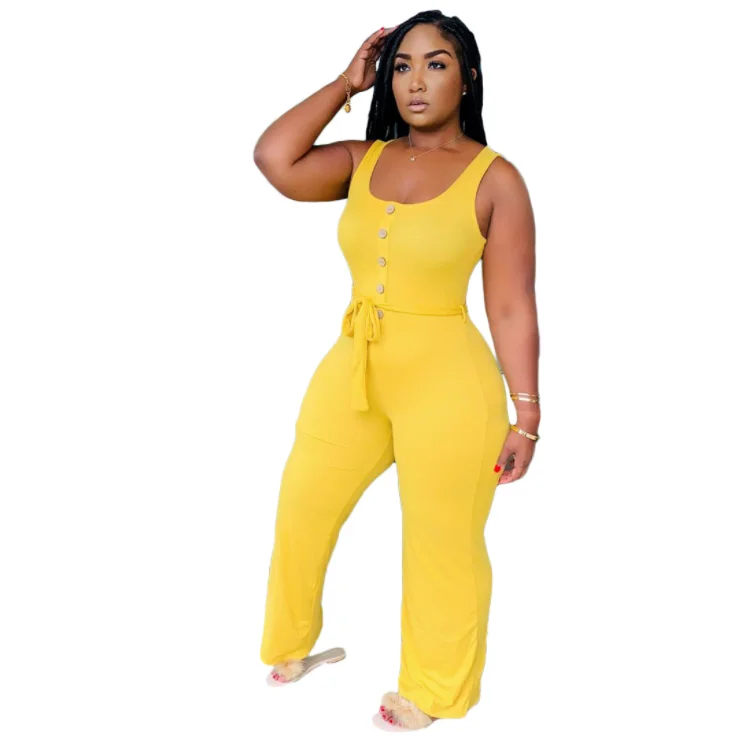 

Women's Rompers Casual Summer Elegant Button Down One Piece Long Pants Tunic Plus Size Jumpsuit