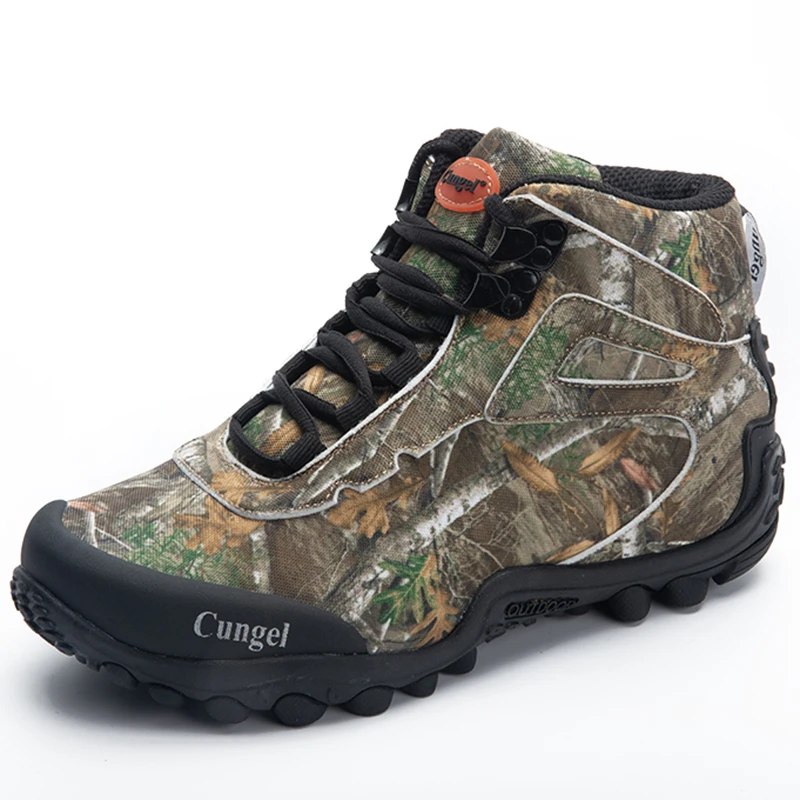 

CUNGEl Men Hiking Shoes Waterproof Trekking Boots Camouflage Sports Mountain Climbing Outdoor Fishing Walking Hunting Sneakers