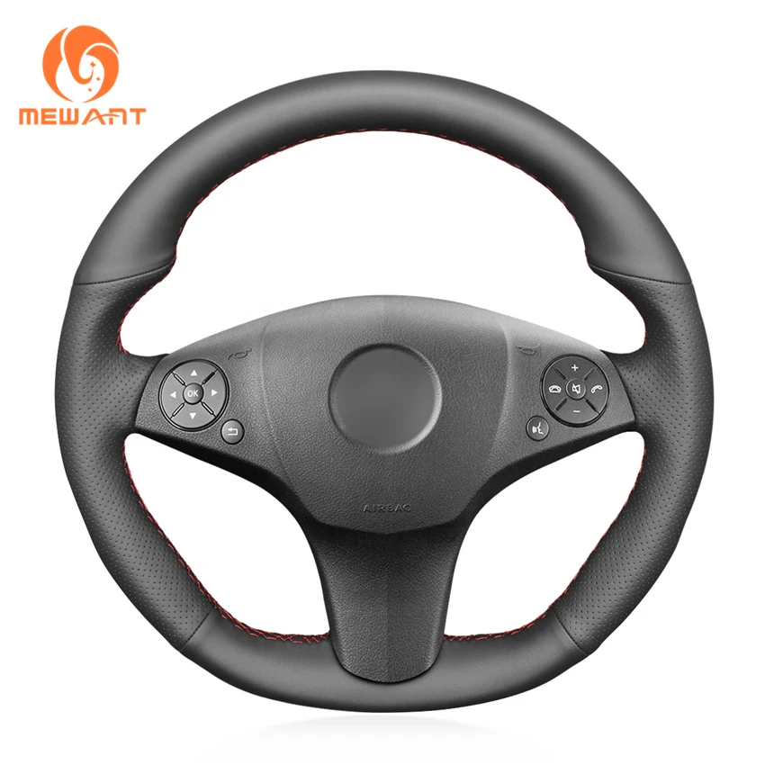 

PU Leather Hand Sewing Custom Steering Wheel Cover For Mercedes-Benz AMG C63 W204 C219 C219 63 W212 63 R230 C197 R197 2018-2015