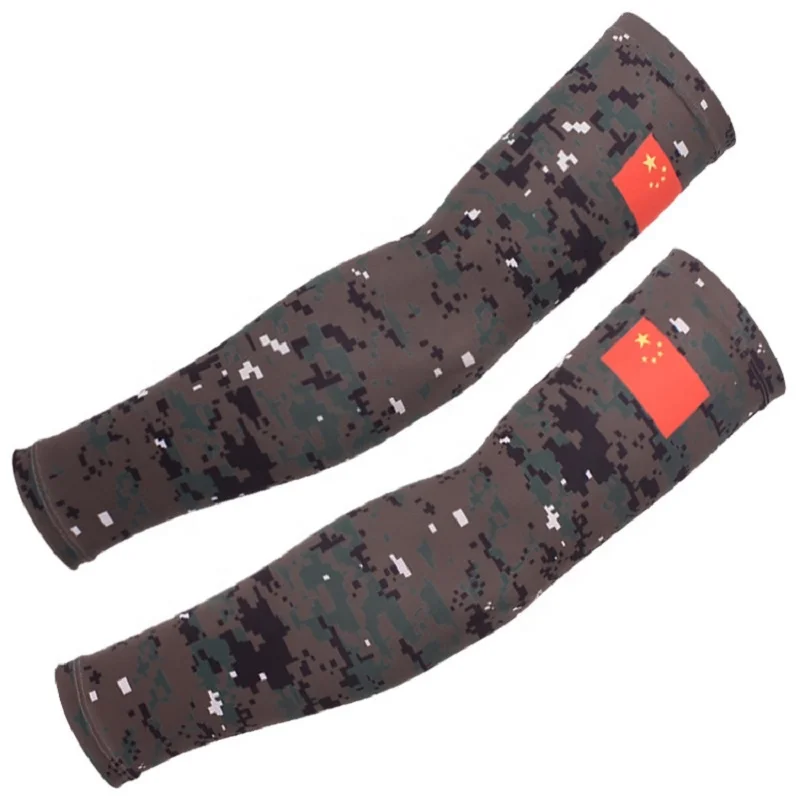 

Silicone Camouflage Ice Silk Sleeve UV Sun Protection Breathable Driving Gloves Outdoor Cycling Fishing Basketball Arm Sleeve, 8 colors available