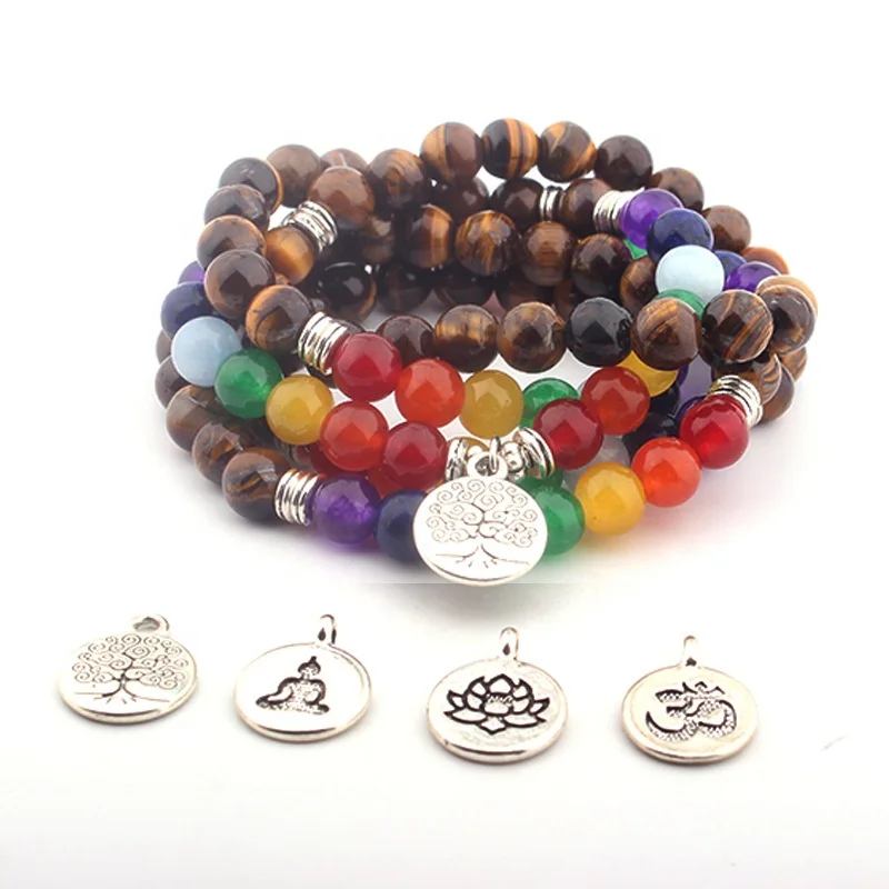 

108 Mala Beads Wrap Bracelet Necklace Yoga Pendant Charm Bracelet for Women Men