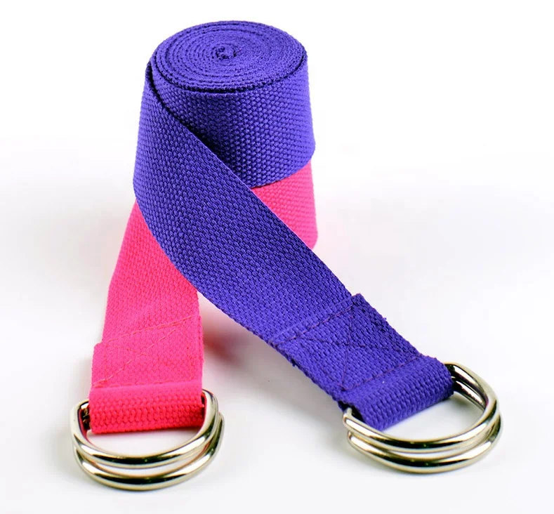 Stretch Polyester Organic Cotton Gym Fitness Custom Printed Yoga Strap