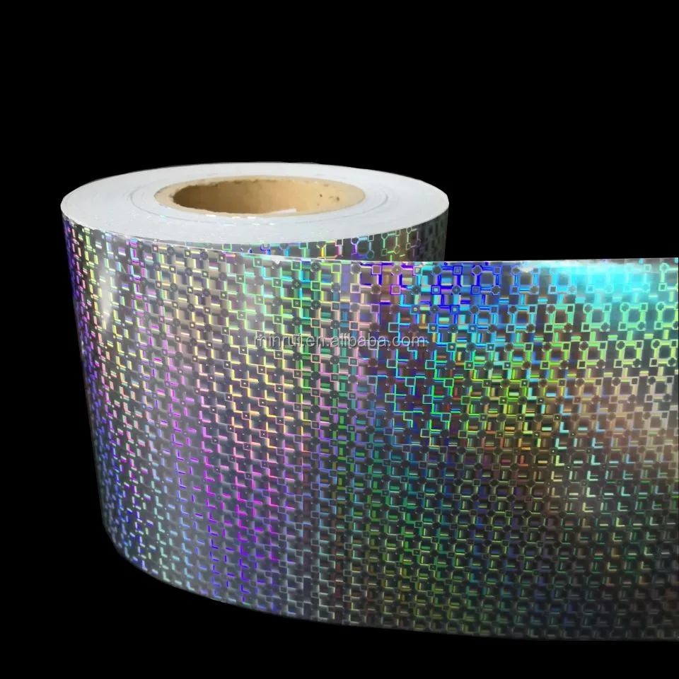 small square patterns holographic sticker paper rollgood