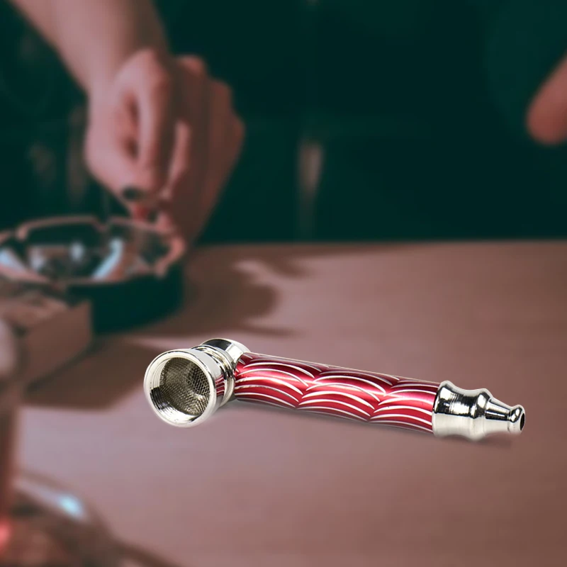 

Wholesale Metal Zinc Alloy Colorful Smoking Pipe With Silver Screen