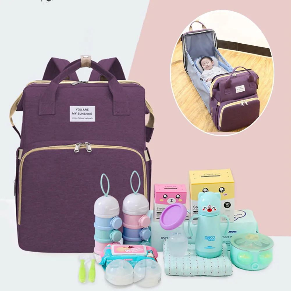 

Hongxi Oem Luxury Mommy Newborn Cloth Mom Diaper Baby Bag Crib Changing Travel Bed Baby Multifunction Dnappy Nappy Bags, Customized colors