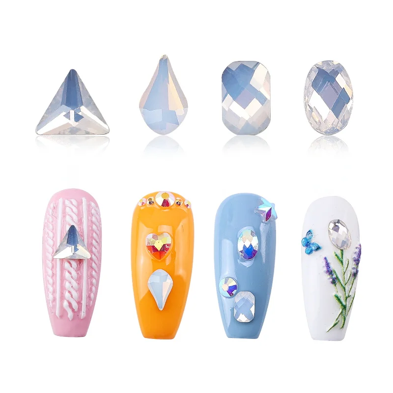 

Qiao Multi Shapes Nail Diamond Stone Glass Crystal Big Assessories Rhinestones for Nail Art Decoration