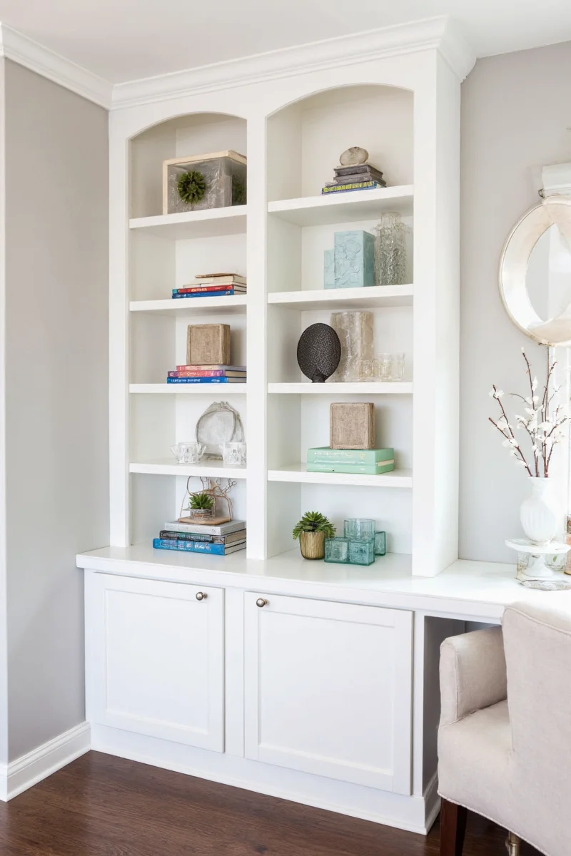 white bookcase built in the ultimate family friendly home decor hack with expert tips