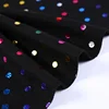 Custom color 100%polyester black shiny fleece fabric knitted free sample