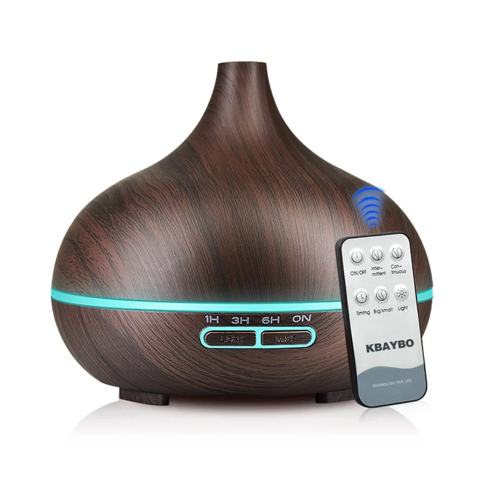 

Good Quality Aromatherapy Humidifier 500ml Wood Grain Electric Ultrasonic Smart Essential Oil Aroma Diffuser For Home Office