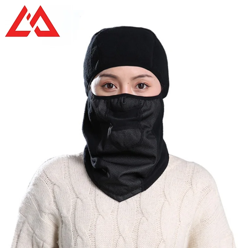 

Nice Quality Windproof Water Proof Anti Warm Fleece Neoprene Elastic Balaclavas Head Cover For Bike Run Fish Winter, Black