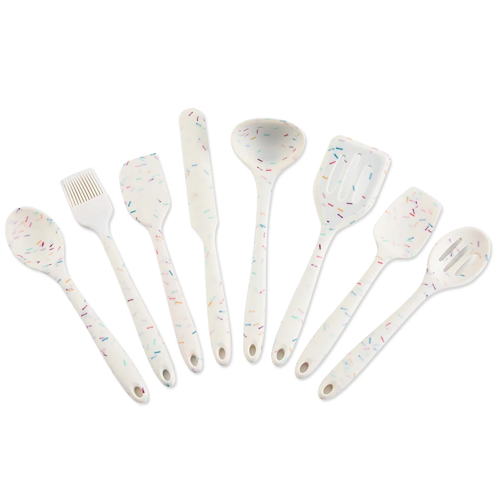 

silicone mini utensil,silicone utensil with candy speckled