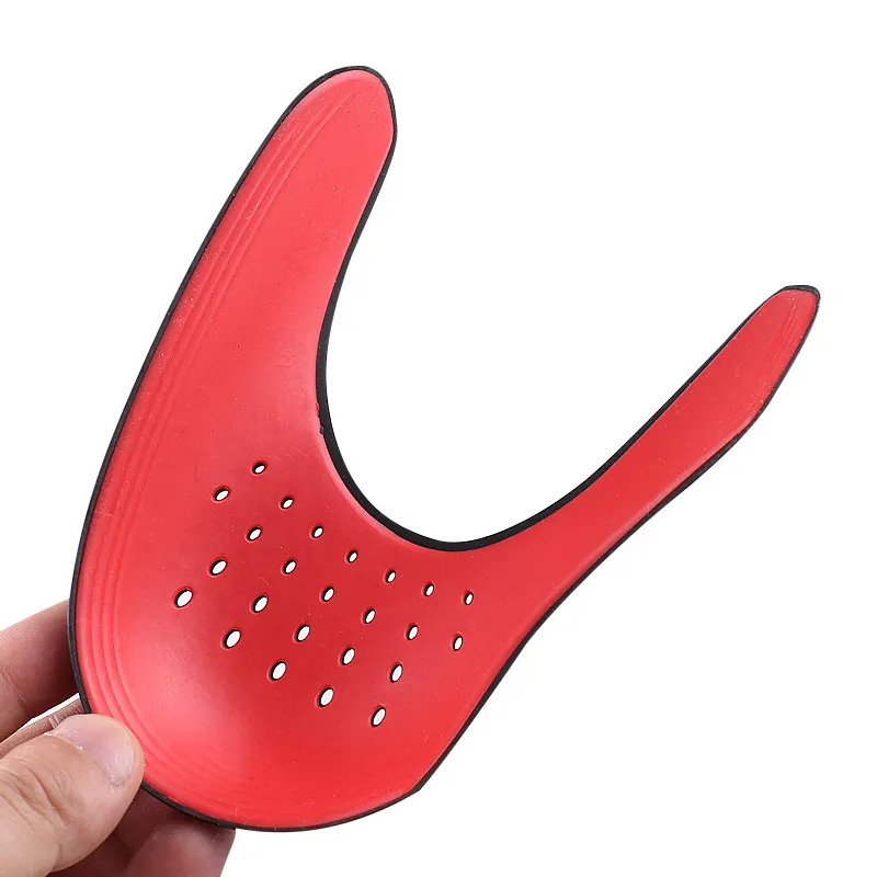 

high quality sneaker casual shoes toe cap support anti wrinkle crease double layer shoe protector shields universal, Black red, black yellow