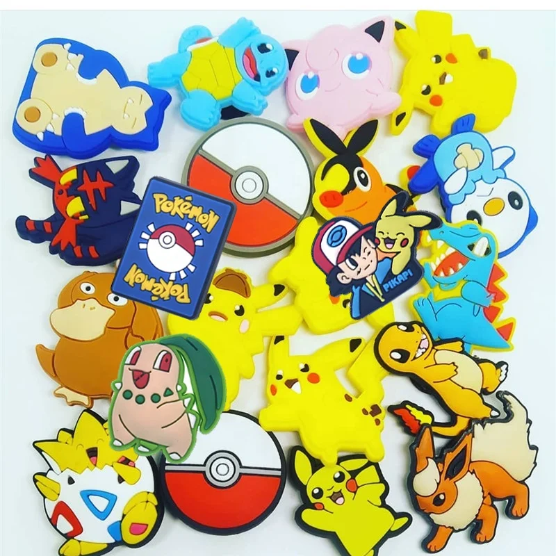 

Fashion pikachu dolls for kids clogs shoe charms accessories, As pictures