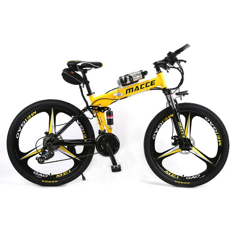 

2021 rechargeable battery pack 250w 36v fat tire quick folding electric 26 inch mini portable folding electric bike, Black