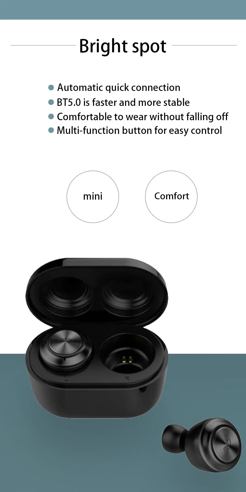 2019 Wholesale Cheapest Price Sport True Wireless Stereo earphone A6 Mini TWS BT 5.0 Dual Earbuds - ANKUX.COM