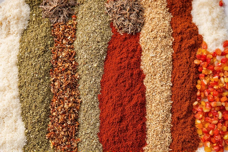Various S seasonings displayed in bowls