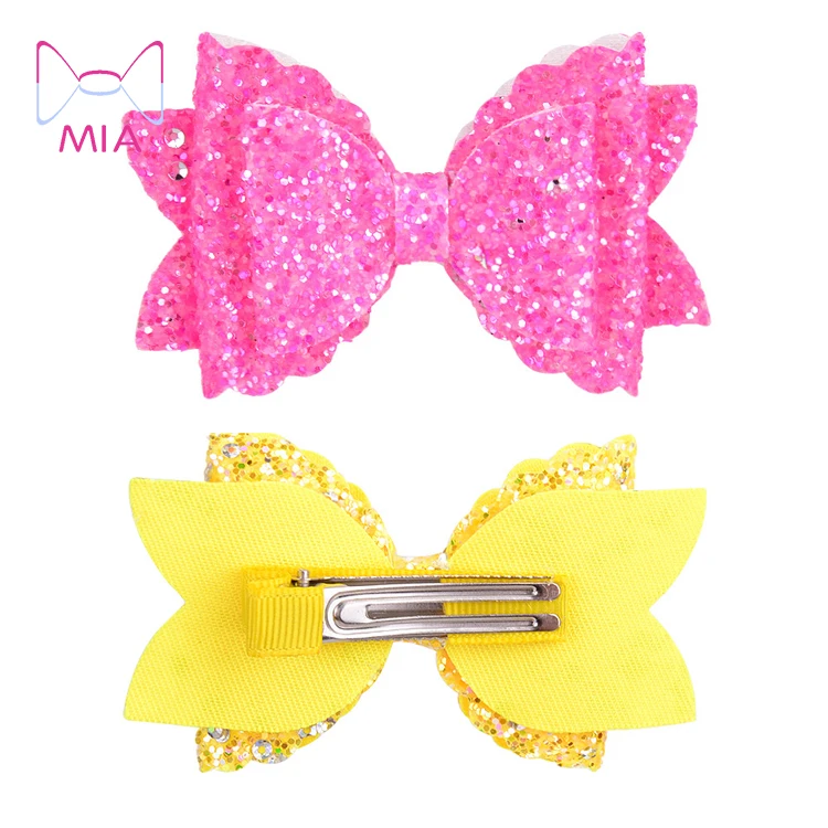 

Free Shipping  baby girls kids popular glitter hair bows hair accessories 211, Picture shows