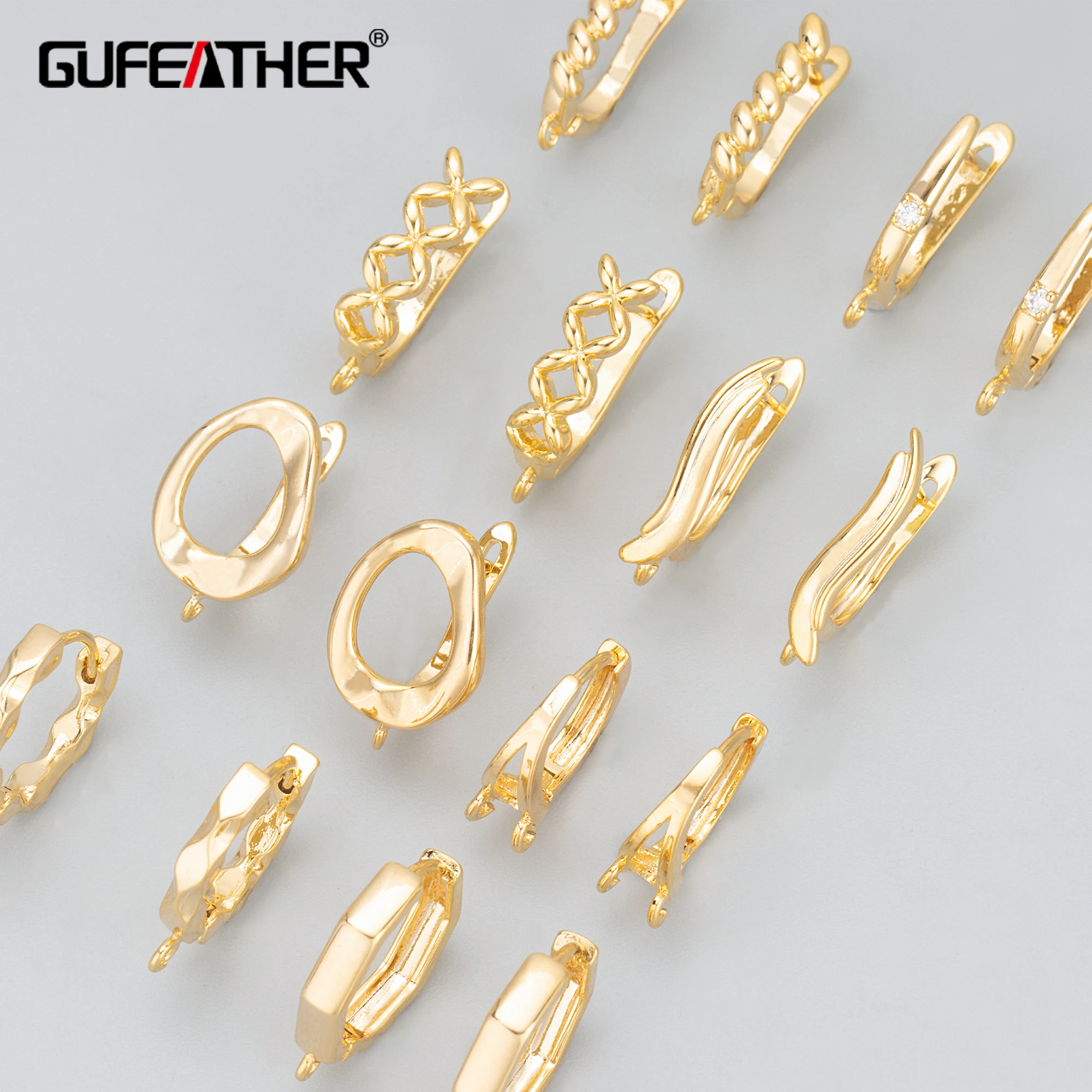 

MC95 jewelry accessories18k gold rhodium platednickel freecopperclasp hooksdiy earringsfindings & components10pcs/lot