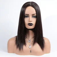 

Wholesale High Quality Raw Double Drawn Virgin Human Hair Lace Closure Wig Silky Straight Virgin Hair In Natural Black For Women