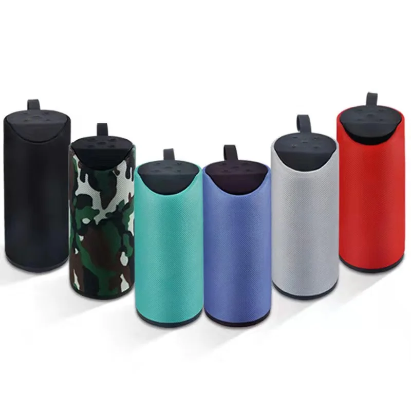 

Wholesale New arrival outdoor sports portable wireless BT5.0 3D stereo speaker fasion good base speaker, Black green blue white orange