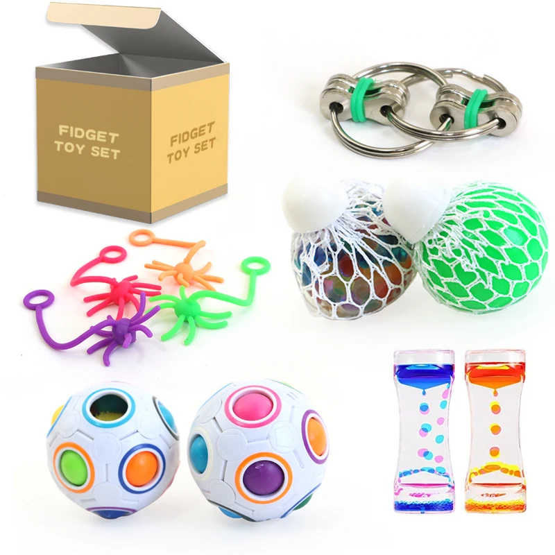 25 Pcs. Sensory Fidget Toys Set Stress Relief and Anti-Anxiety Tools Bundle fo 