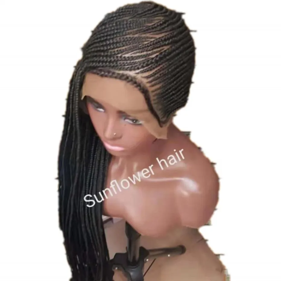 

hand made jumbo hair braided lace synthetic braid wig full lace wig