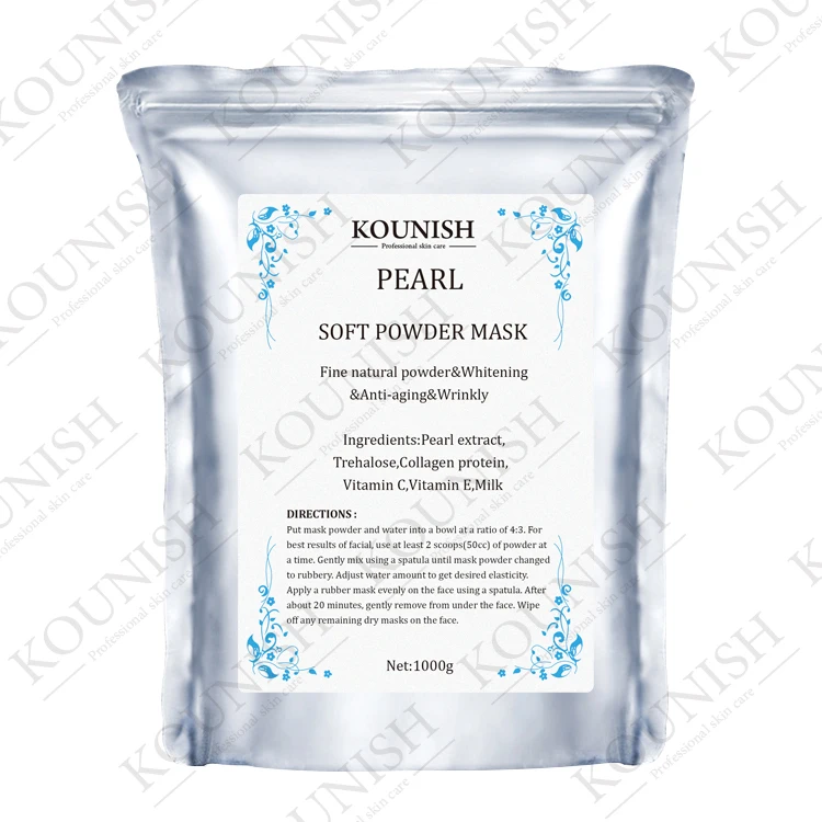 

Korean Best Selling Natural Organic Face Soft Modeling Facial Collagen Whitening Pearl Milk Powder Mask, White