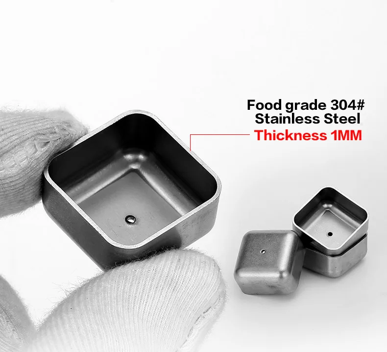 stainless steel whiskey cube