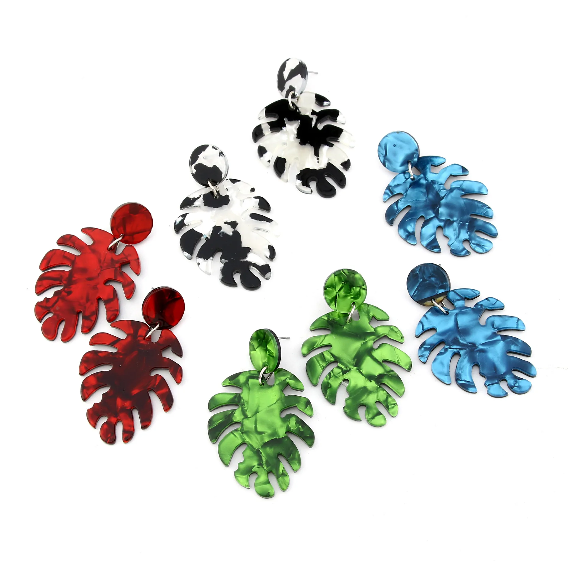 

Wholesale of Foreign Trade Jewelry Acetic Acid Plate Earrings Personalized colorful earrings