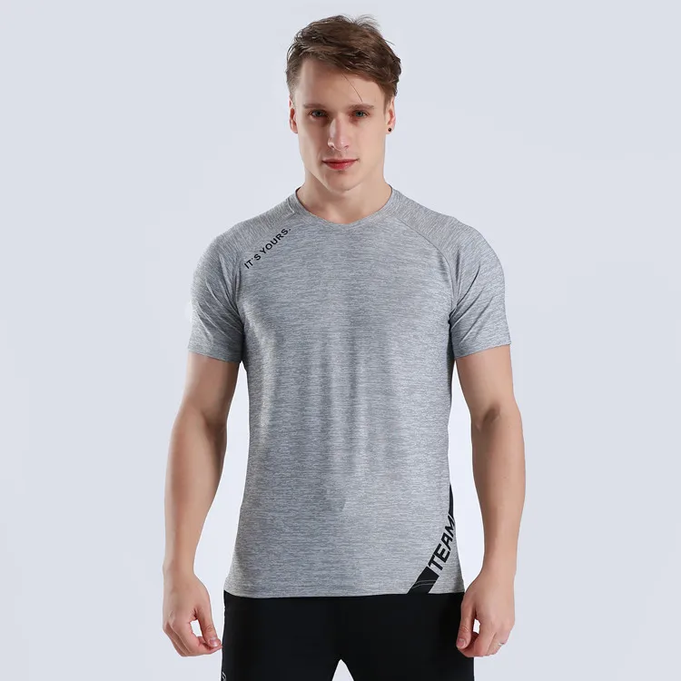 

Gym Running T Shirt Solid Color Quick Dry Sport T Shirt For Men, 4 colors