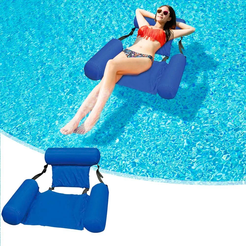 

inflatable floating row lounge chair hammock pool float water mat floating, Purple