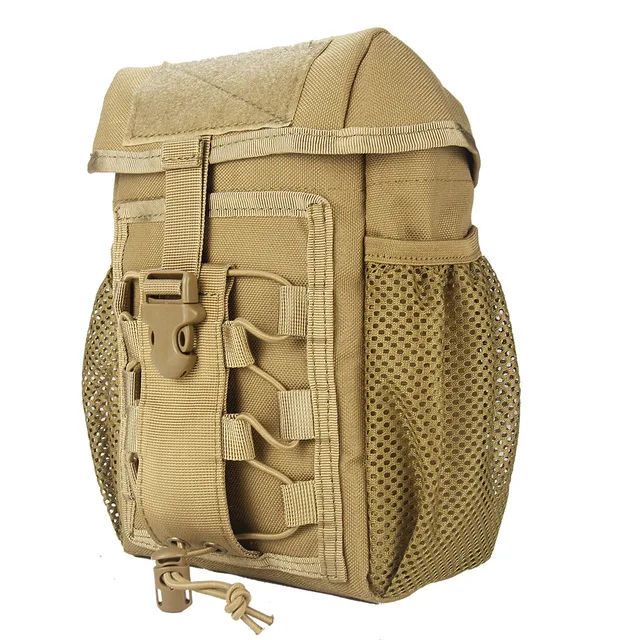 

Military Molle Pouch Camping Survival First Aid Kit Waist Bag Tactical Medical Pack Emergency Outdoor Hunting Travel Backpack, Solid and camouflage