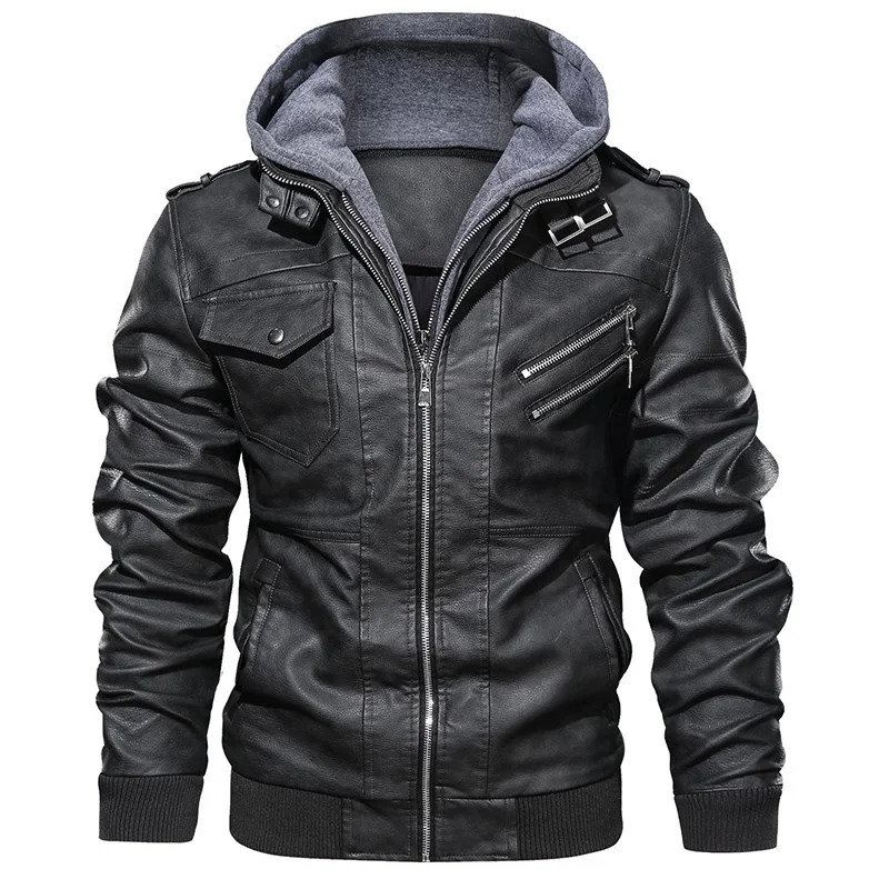 

Fashion New Arrival Pu Leather Jacket Retro Style Motorcycle Leather Jacket Riding Jackets For Men