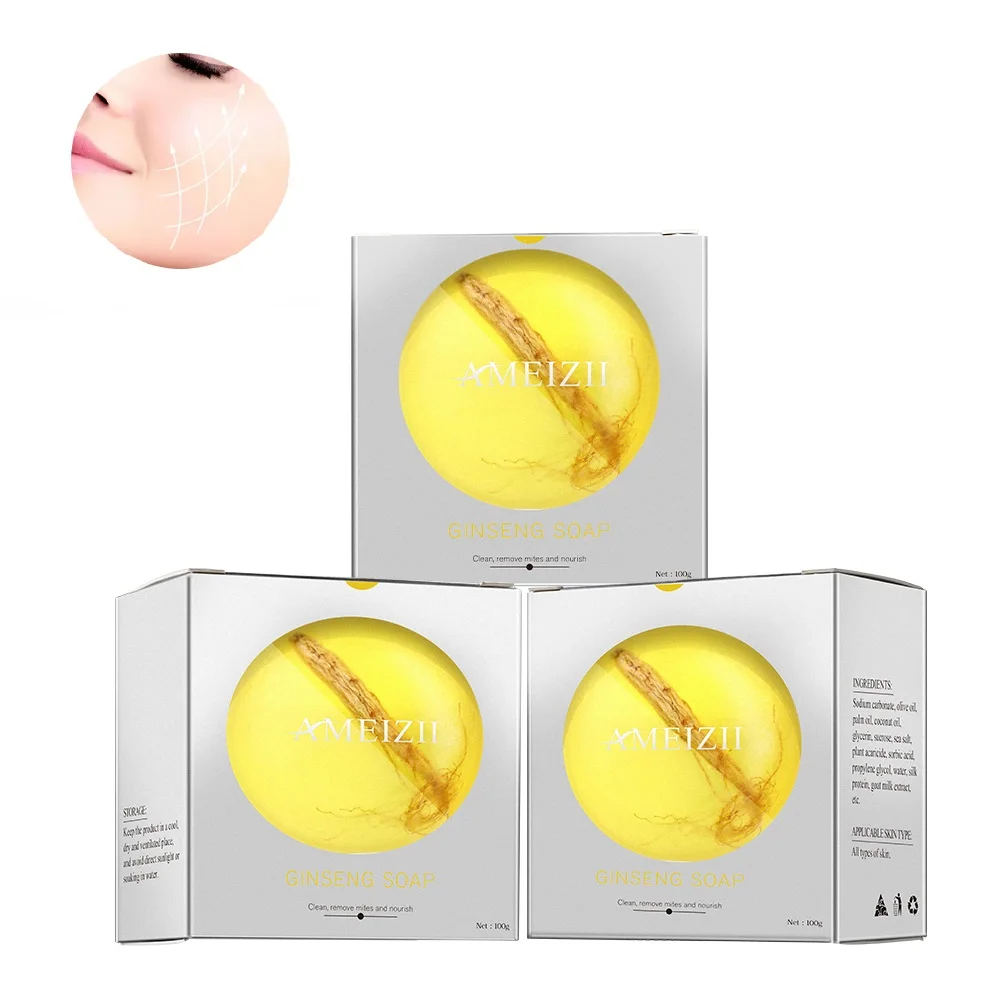 

Wholesale Ginseng Soap Acne Blackhead Removal Savon Ghana Blanchissement Exfoliante Detergente Pemutih Badan Bath Body Works