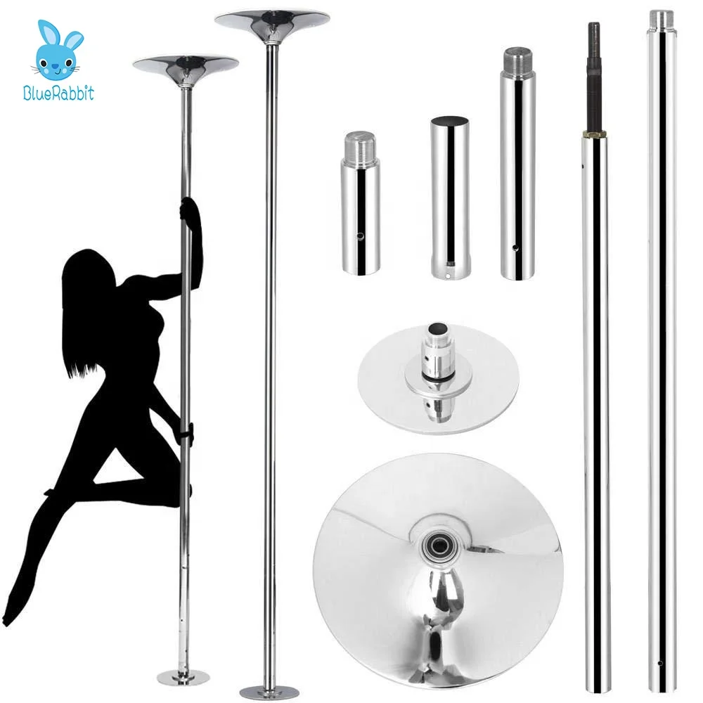 

Portable 45mm Stainless Steel Tube Pole Dance Pipe Spin Pole Removable Home Fitness Exercise Training Pipe Dance Equipment, Sliver, golden