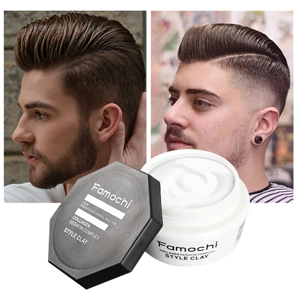 

strong hold 24 hours custom edge control wholesale natural organic no flaking hair styling pomade matte wax with private label, White