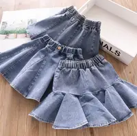 

Children's Skirt 2020 Summer Ruffles Denim Girls' Skirt