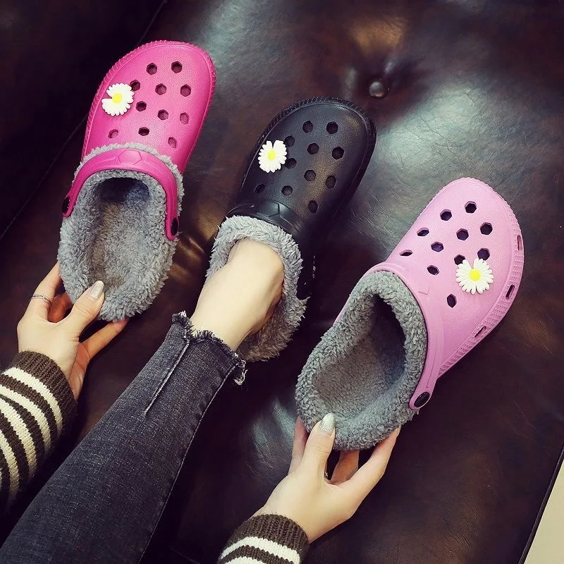 

New Women slippers Warm Comfortable Ladies Winter Furry Shoe Pink slide Wholesale Fur Sandals Women, Red, black, purple