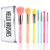 

Fashion Colorful Rainbow 7pcs Professional Makeup Brushes Set With PVC bag for lady makeup brush suit