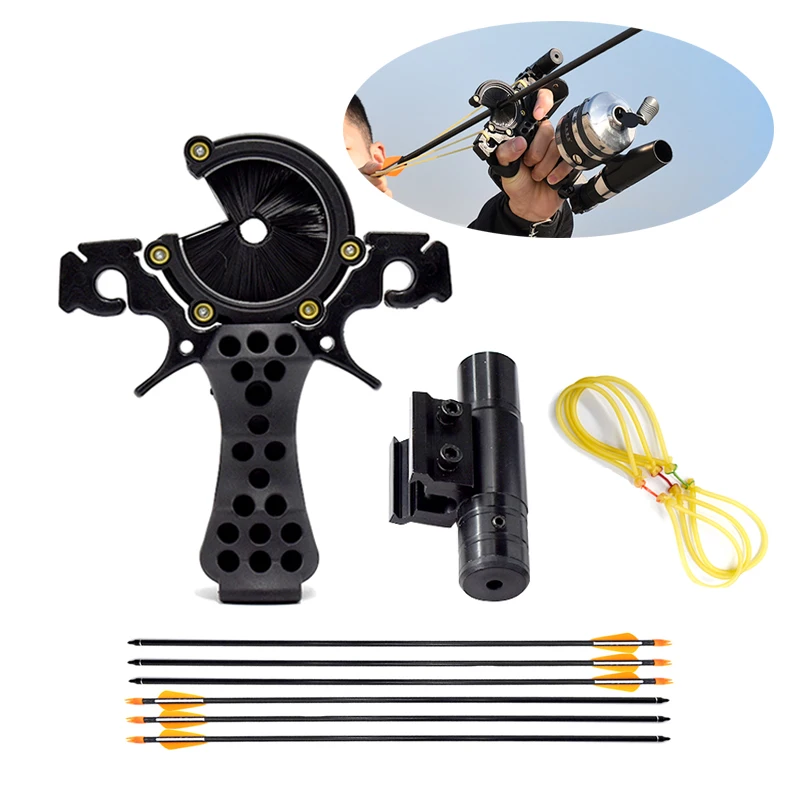 

Hunting Fishing Slingshot Archery with Arrows and Laser Multifunctional Slingshot