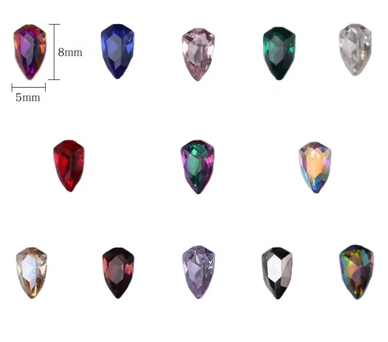 

Shield,Wing,Snow Flake,Arrows Design Nail Art Glass Stud Rhinestone GI19-55 Flat-back Non-hotfix 7*7mm Glass Diamond Rhinestone, 37 colors