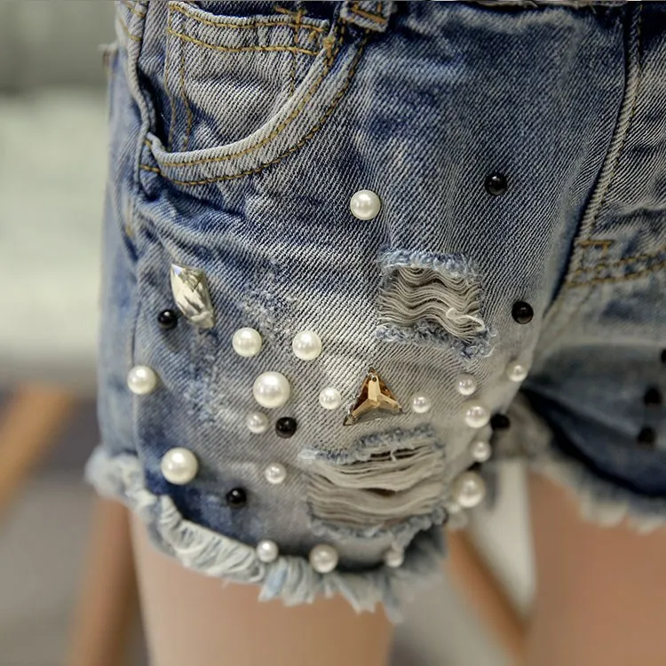 

2020 wholesale cheap new design summer best selling Korean children kids shorts hot pants girls pearl jeans, As pic shows, we can according to your request also