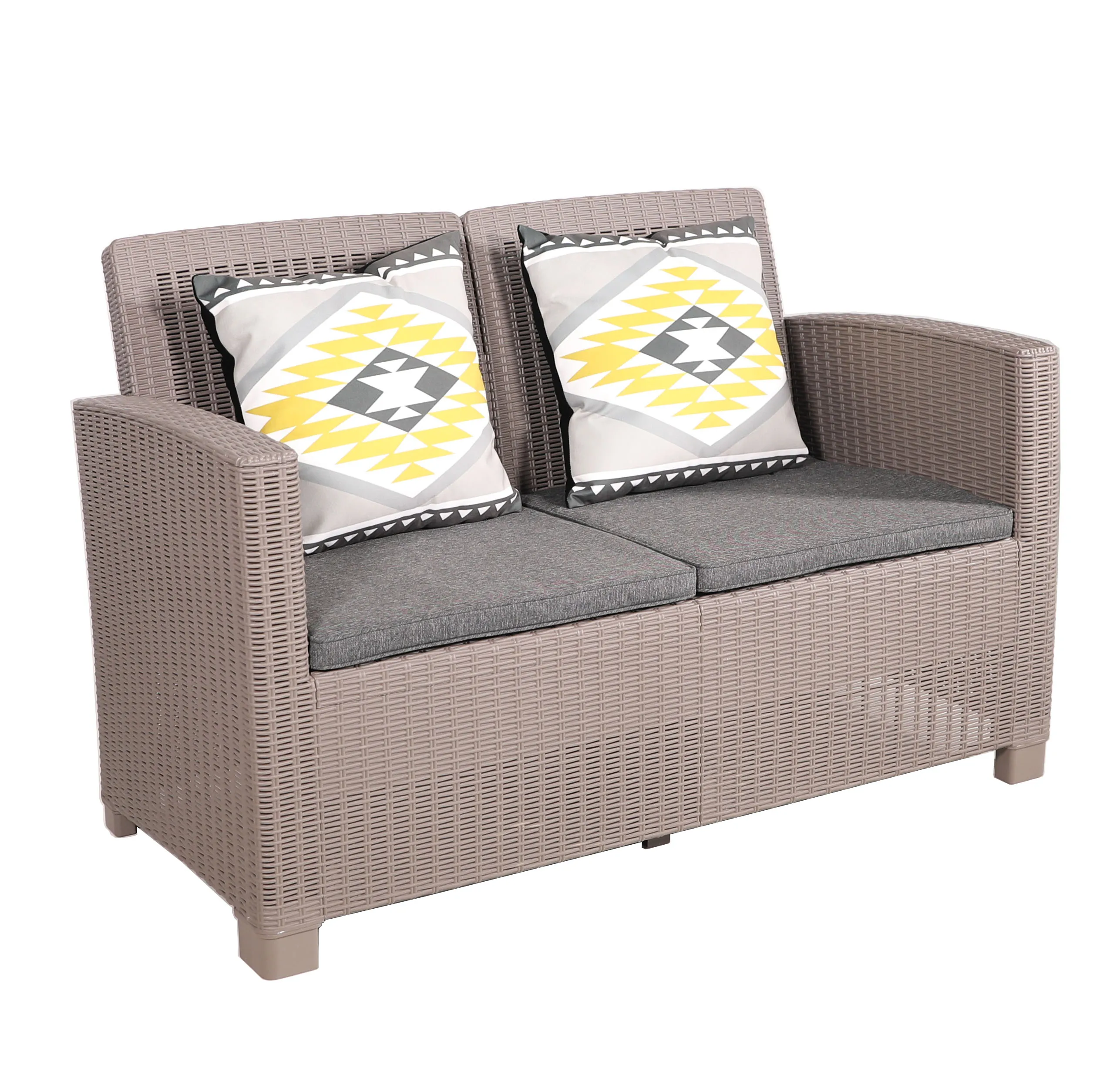 Venta al por mayor tejida mimbre de plástico muebles de exterior-Compre