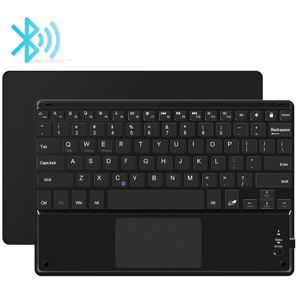 

Mini Portable B&luetooth Keyboard With Touchpad For Sibolan Portable I&pad Tablet Android Smartphone Pc Wireless Monitor, Black